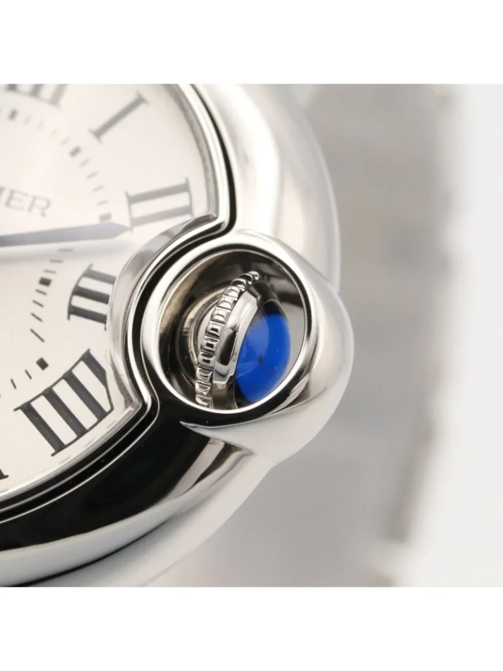 Cartier Watch Baron Blue SM Silver Stainless Steel